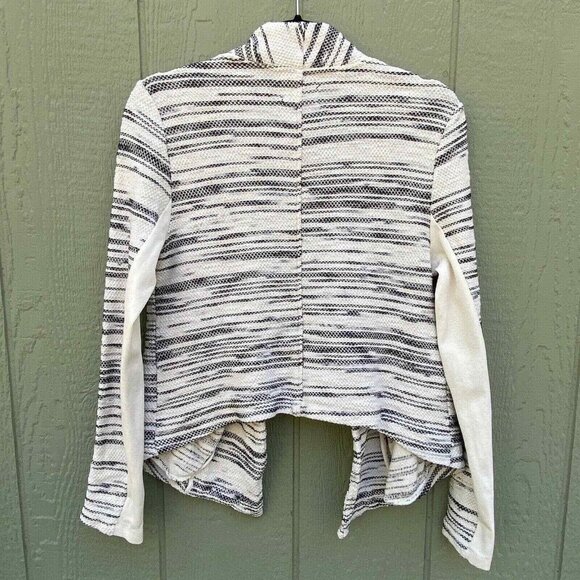 Lou & Grey Open Front Cardigan Sweater Womens XS Cream Knit Pockets - Picture 5 of 6